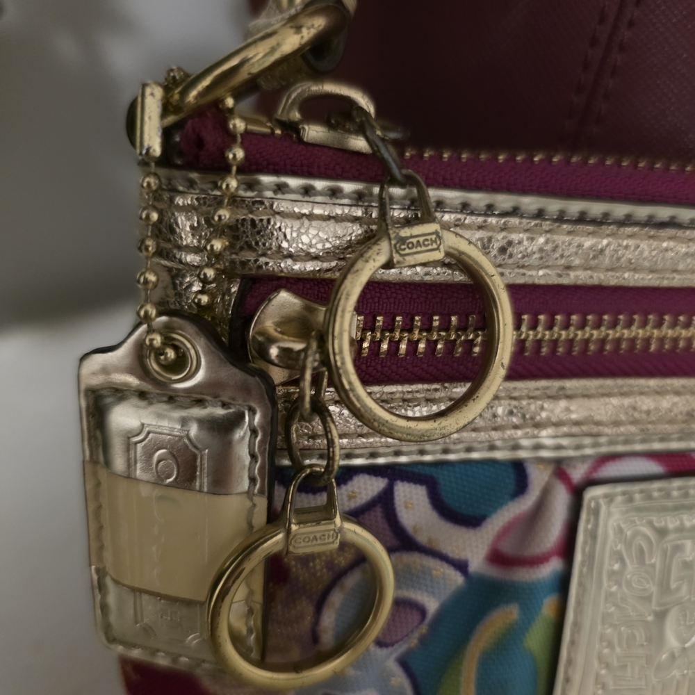 Coach Colorful Wristlet with Gold Details - Picture 2 of 4